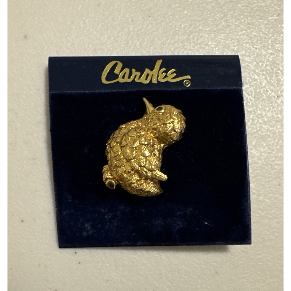 Vintage Carolee Bird Brooch NEW Nordstroms‎ NOS Gold